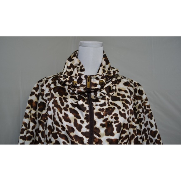 Jones New York Signature Women Leopard Wind Breaker Size 1X - Picture 2 of 10